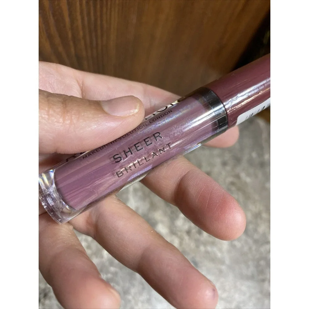 Sheer Brilliant Lipstick Lip Gloss by Makeup Revolution Shade Sheer Bouquet #117